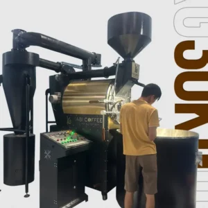 Máy rang cà phê 30kg hot air hồi khí