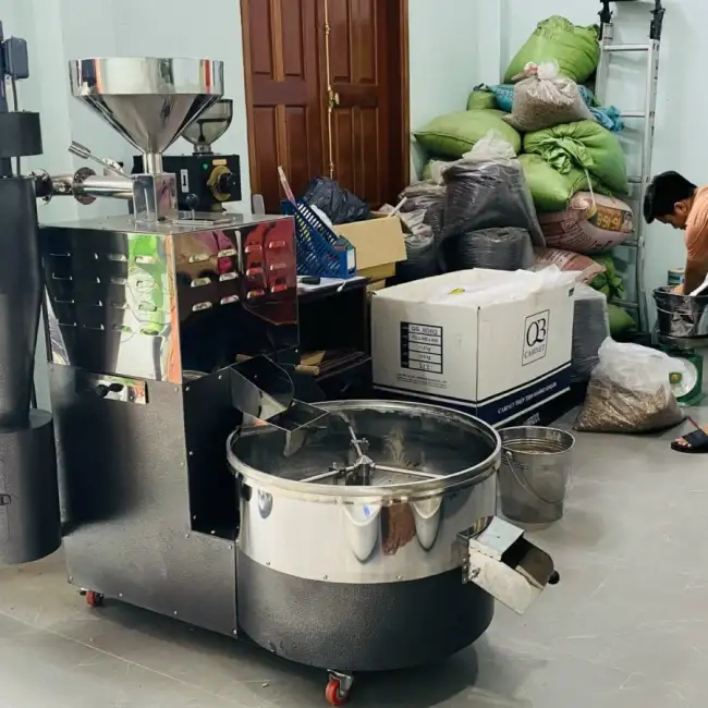 Máy rang Cà phê 10kg Rio 10 Full