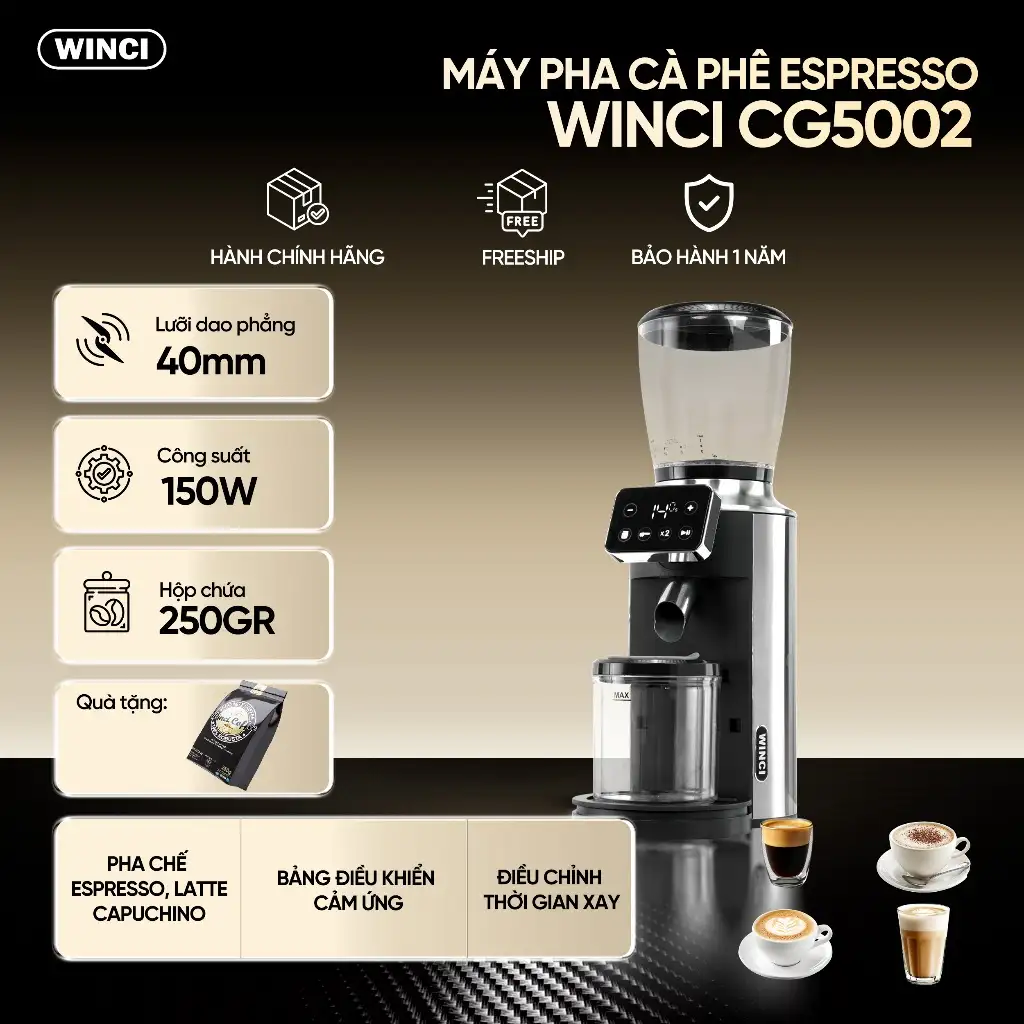 Máy xay cà phê tự động Winci CG9406B (Sao chép)