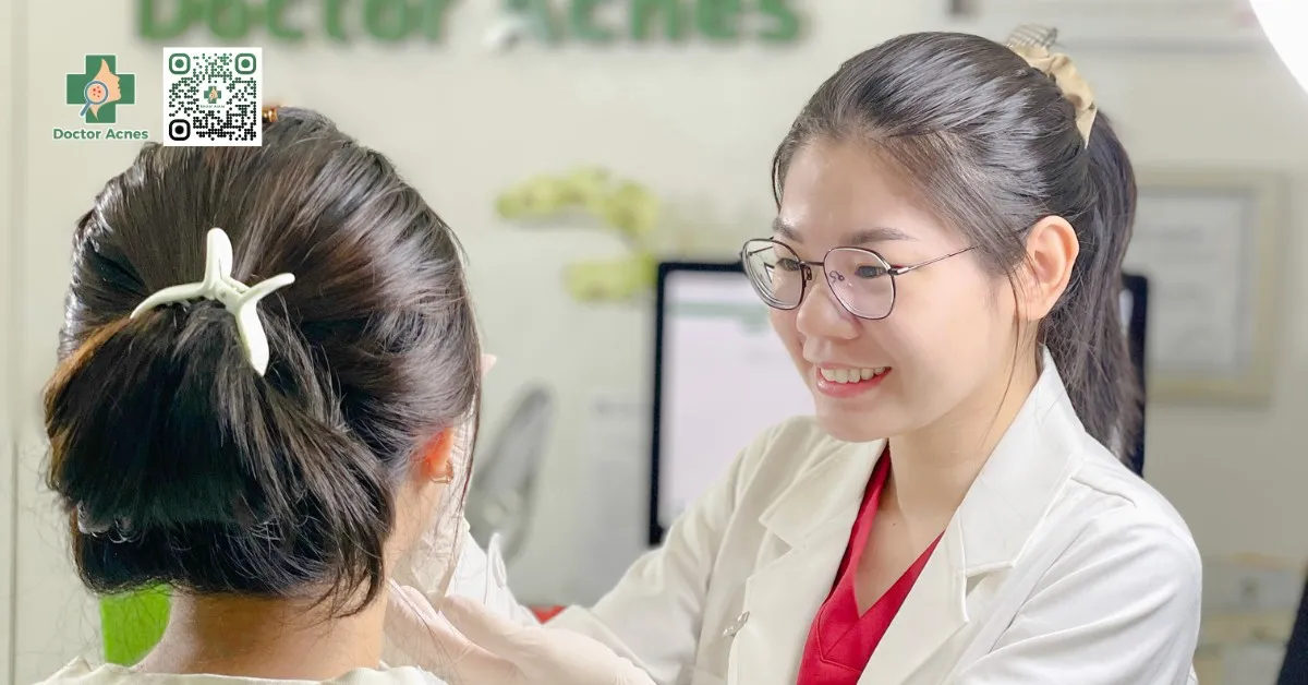 Thăm khám Bác sĩ Da liễu để được tư vấn và điều trị các vấn đề về mụn